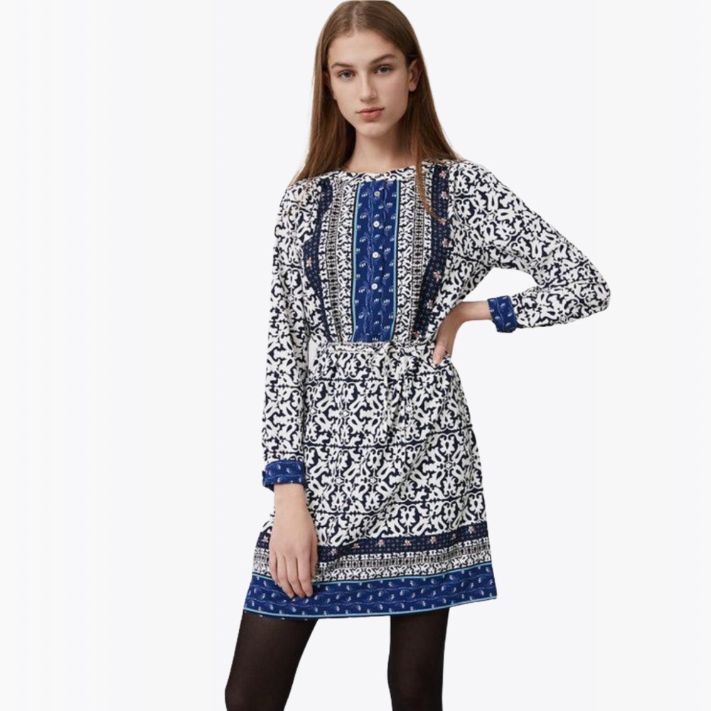 LOFT by Ann Taylor Shift Floral Mosaic  Dress - M